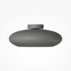Aros-LED-kattovalaisin, tummanharmaa, halkaisija 40 cm, metalli, 3 000 K