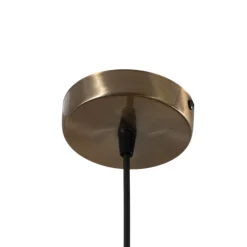 Astel-riippuvalaisin, keltainen, Ø 41 cm, metallia, antiikkimessinki,