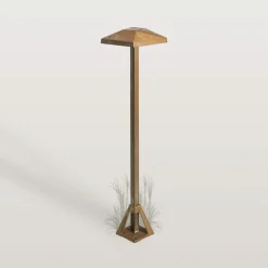 Aura Edge -LED-pollarivalaisin, korkeus 50 cm, antiikkimessinki