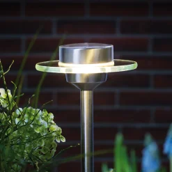 Aurinkokennovalaisin Ufo LED IP44 ruostumaton