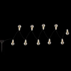 Aurinkok. LED-valoketju 33798-10, hopea metallinen