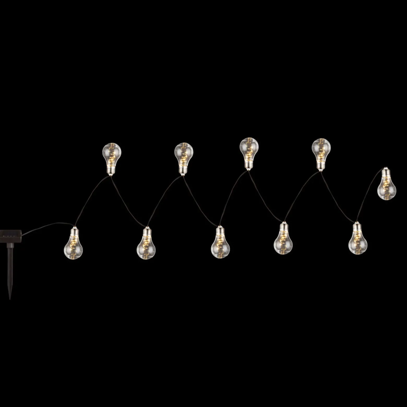 Aurinkok. LED-valoketju 33798-10, hopea metallinen