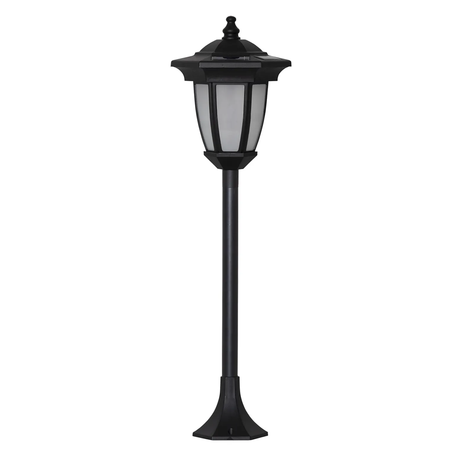 Aurinkokäyttöinen Flame-LED-valaisin, 4 in 1 musta