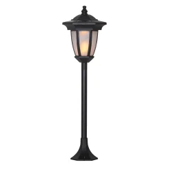 Aurinkokäyttöinen Flame-LED-valaisin, 4 in 1 musta