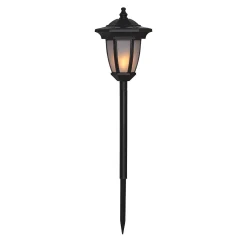 Aurinkokäyttöinen Flame-LED-valaisin, 4 in 1 musta