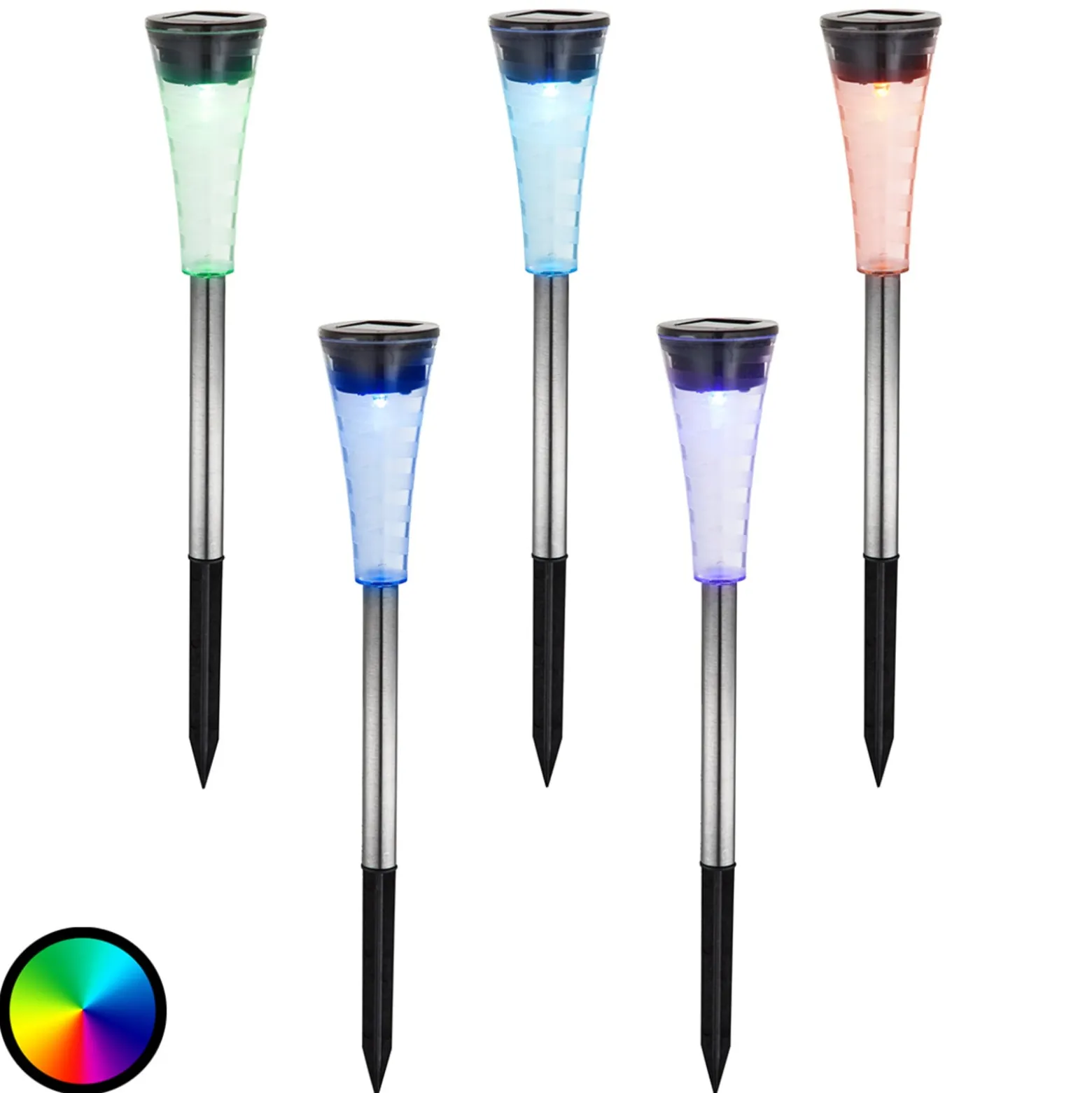Aurinkokäyttöinen lamppu Navin RGB-vaihto 5 kpl