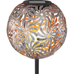 Aurinkokäyttöinen LED-lamppu 33632, hopea