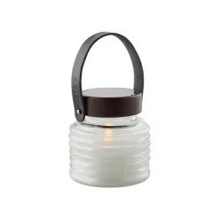 aurinkokäyttöinen LED-valaisin Aston Jar, korkeus 12 cm, musta/ruskea, IP44