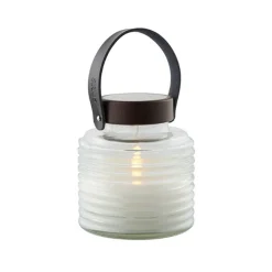 aurinkokäyttöinen LED-valaisin Aston Jar, korkeus 16 cm, musta/ruskea, IP44