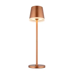 Aurinkokäyttöinen LED-valaisin, metallia, kuparinvärinen, korkeus 41 cm, IP44