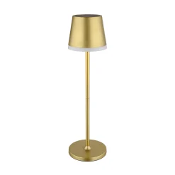 Aurinkokäyttöinen LED-valaisin, metalli, kullanvärinen, korkeus 41 cm, IP44