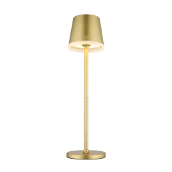 Aurinkokäyttöinen LED-valaisin, metalli, kullanvärinen, korkeus 41 cm, IP44