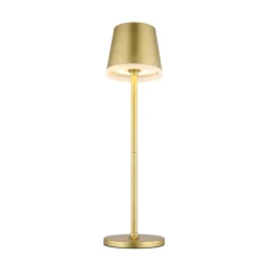 Aurinkokäyttöinen LED-valaisin, metalli, kullanvärinen, korkeus 41 cm, IP44