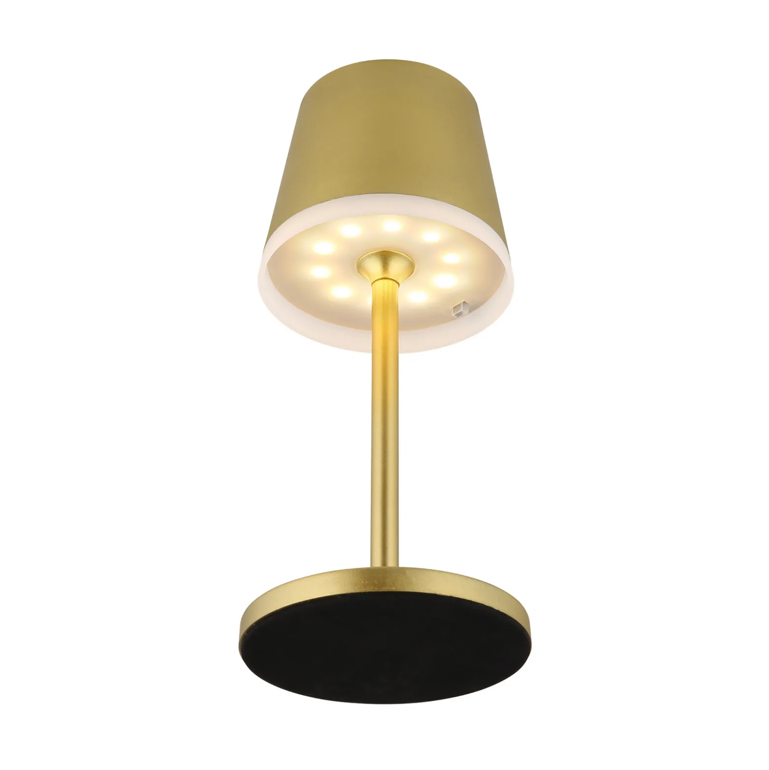 Aurinkokäyttöinen LED-valaisin, metalli, kullanvärinen, korkeus 41 cm, IP44