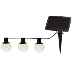 Aurinkokäyttöinen LED-valoketju, 6-lamppuinen, IP44, muovia