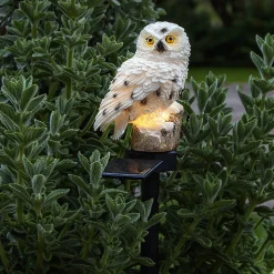 Aurinkokäyttöinen Owl-LED-valaisin maapiikillä