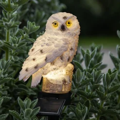 Aurinkokäyttöinen Owl-LED-valaisin maapiikillä