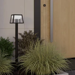 Aurinko-LED-polkujen valaisin Altilia, korkeus 106 cm, musta, anturi