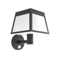 Aurinko-LED-seinävalaisin Altilia, musta, muovi, anturi