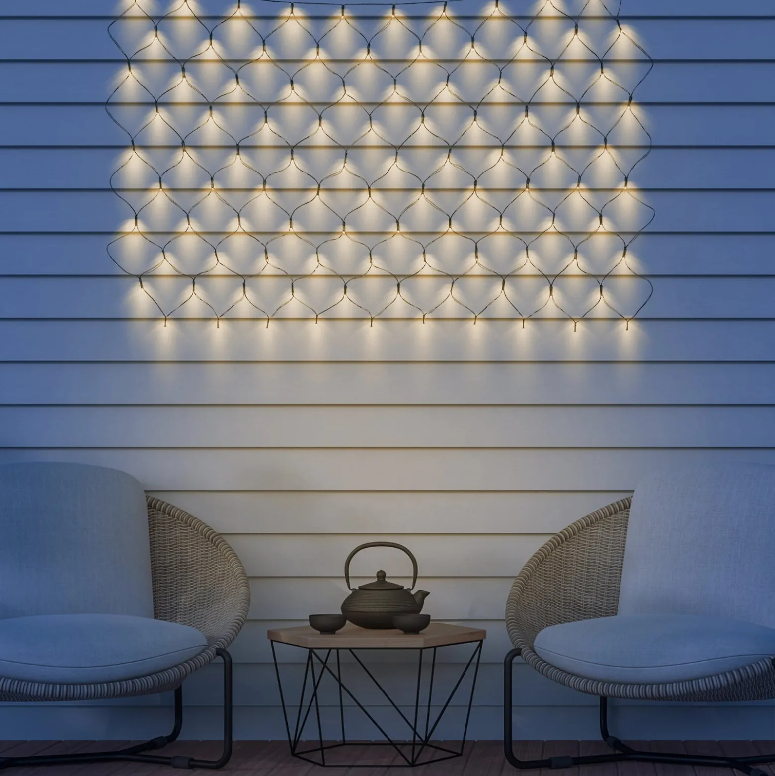 Aurinko-LED-valoverho IP44 110 x 90 cm, 100 lamppua