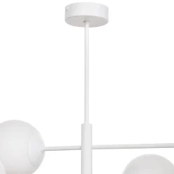 Aurora-riippuvalaisin, valkoinen, Ø 60 cm, 6-lamppuinen, lasi, E14