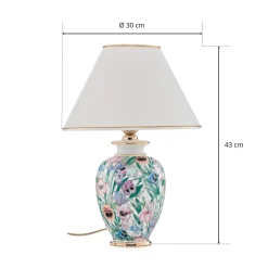 Austrolux pöytävalaisin Giardino Panse 30 cm keraaminen kullattu keramiikka