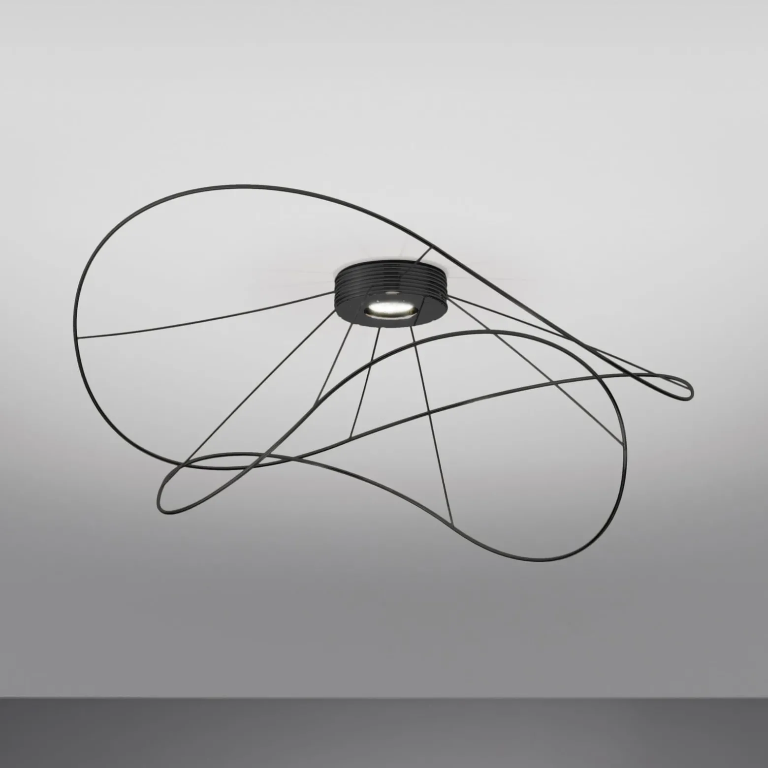 Axolight Hoops 2 LED-kattovalaisin, musta