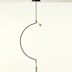Axolight Liaison M1 riippuvalo musta/kulta 46cm