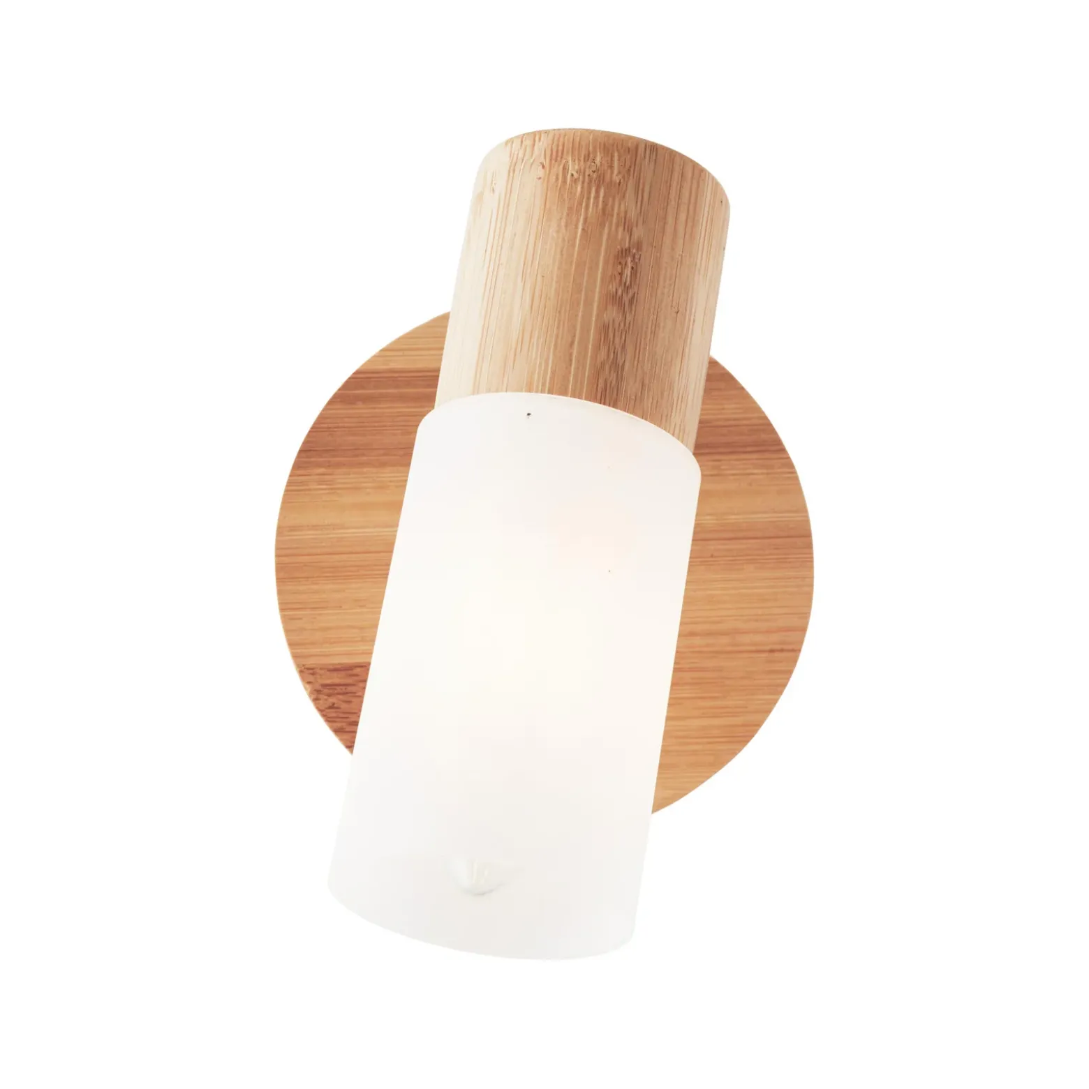 Babsan seinävalaisin, Ø 10 cm, vaalea puu, bambu