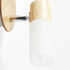 Babsan seinävalaisin, Ø 10 cm, vaalea puu, bambu