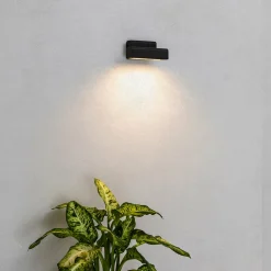 Balic LED-ulkoseinävalaisin, musta, alumiini, leveys 15 cm