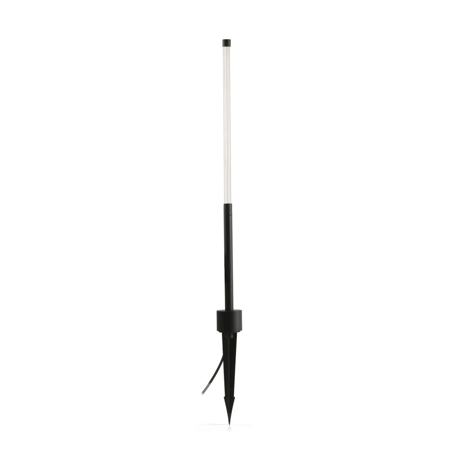 Bambou 1068 LED-maavalaisin, musta, alumiinia/lasia, korkeus 80 cm
