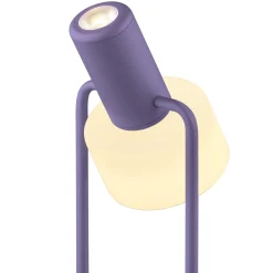Banji LED-pöytävalaisin, violetti, korkeus 37 cm, kosketushimmennin