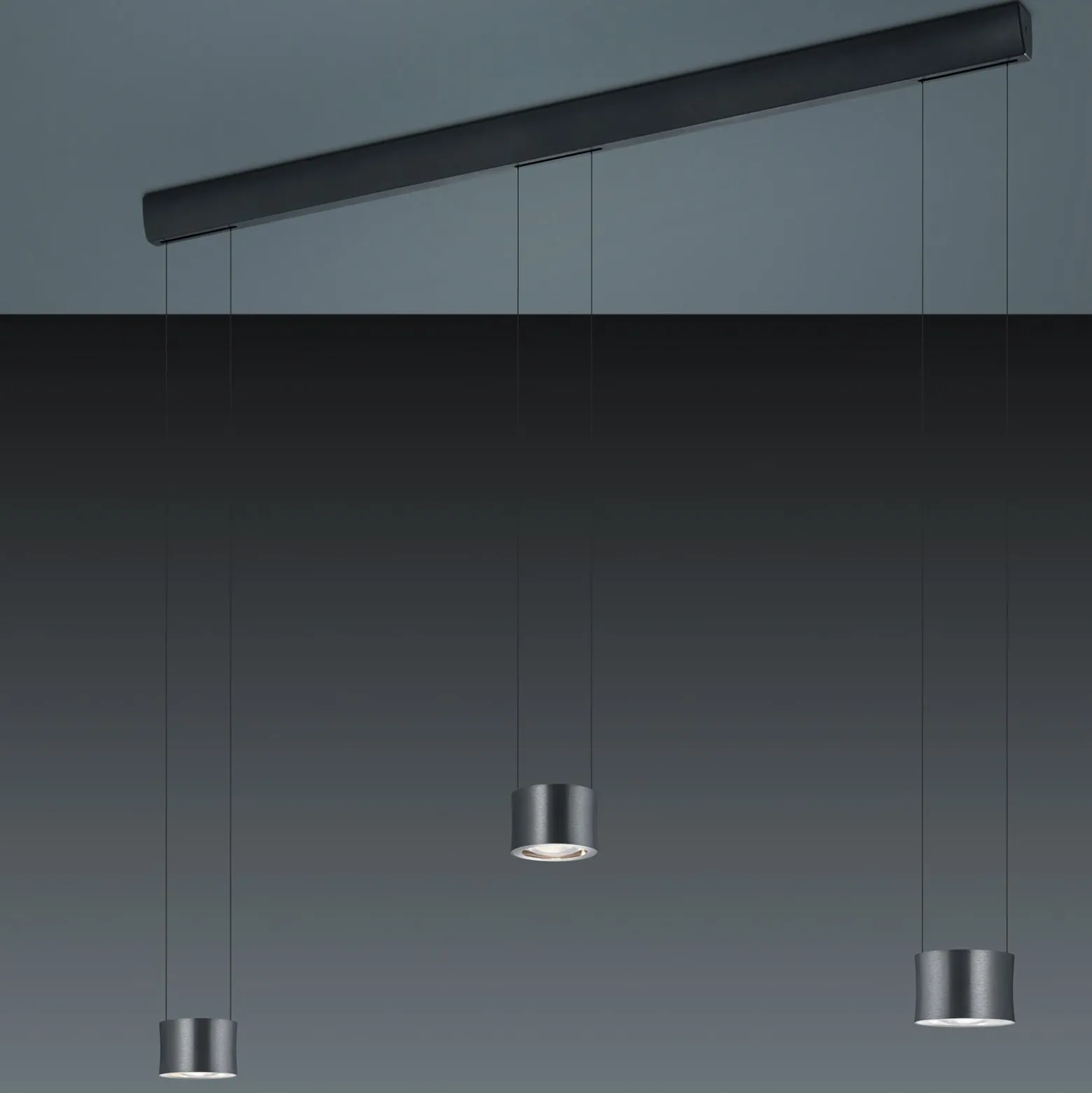 BANKAMP Impulse-LED-riippuvalo 3 lamp. antrasiitti