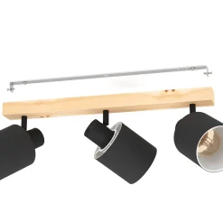 Batallas kattovalaisin, pituus 48 cm, musta/puu, 3-valo.