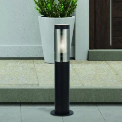 Batton-pollarivalaisin, IP44, musta, korkeus 45 cm, metallia