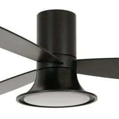 Beacon kattotuuletin valolla Flusso musta 132cm hiljainen