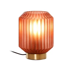 Beacon pöytävalaisin Clancy, vaaleanpunainen lasivarjostin, korkeus 17 cm