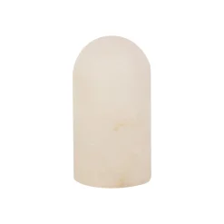 Beacon pöytävalaisin Panton, valkoinen alabasterikivi, korkeus 17,5 cm