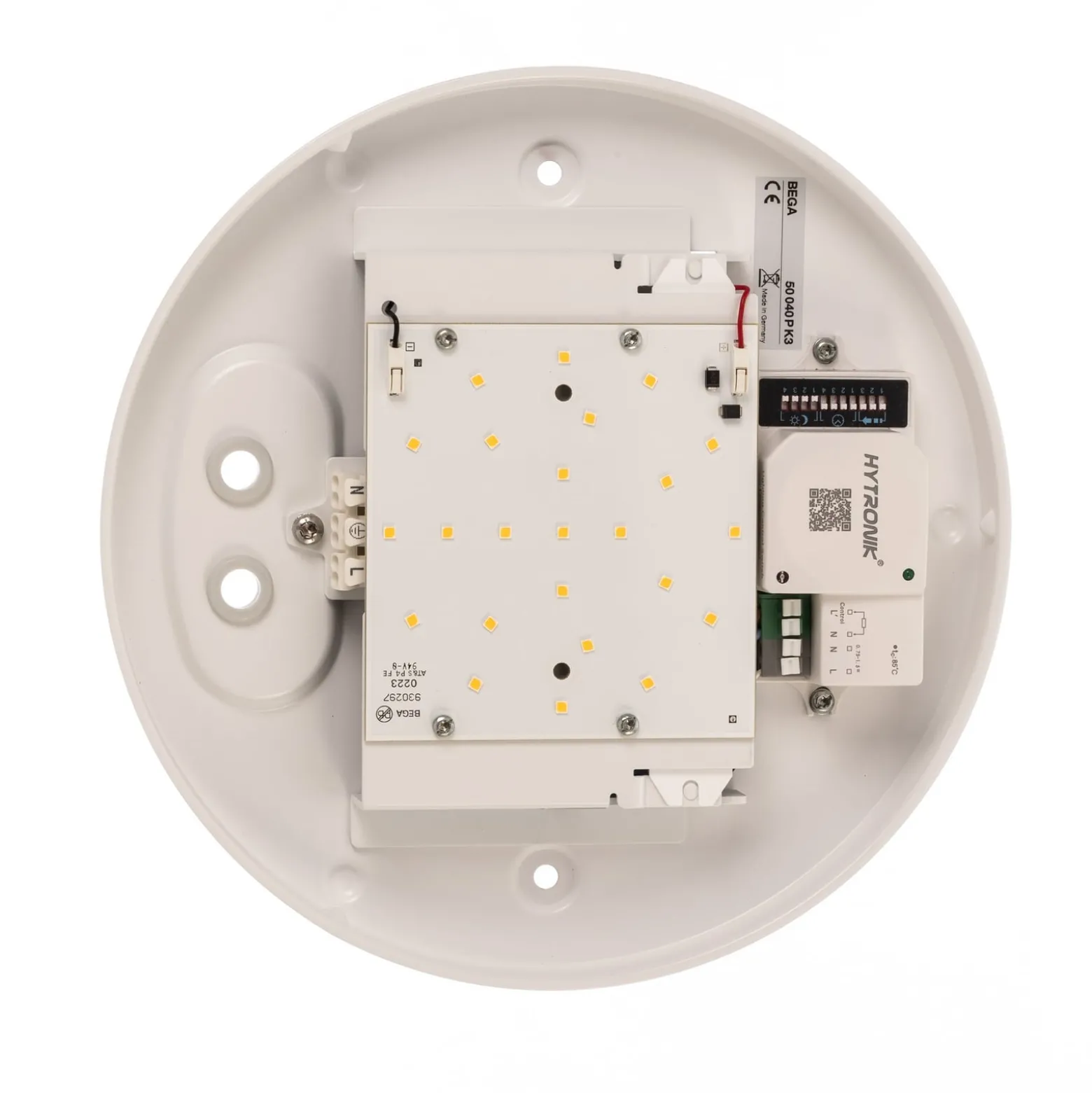 BEGA LED-kattovalaisin 50040P K3 Sensor, Ø 25 cm valkoinen muovi