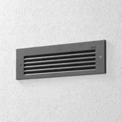 BEGA LED upotettava seinävalaisin harmaa leveys 26 cm CCT kytkin
