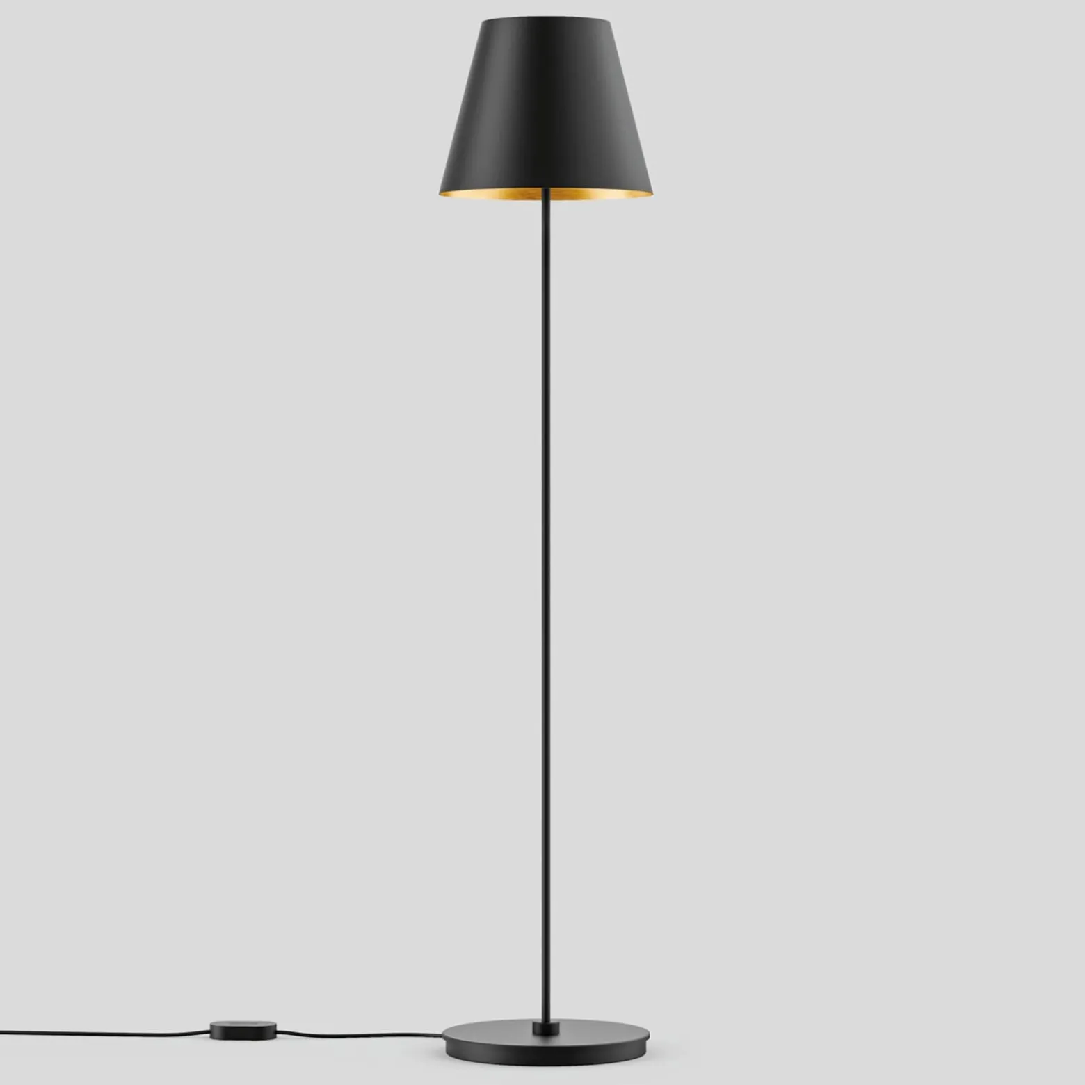 BEGA Studio Line -lattiavalo, musta/messinki 150cm
