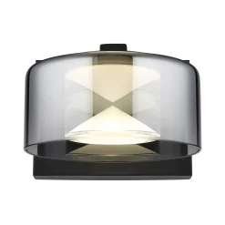 Belinda LED-seinävalaisin, savunharmaa, leveys 15 cm, lasi