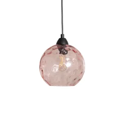 Benek-riippuvalaisin, vaaleanpunainen, lasi, Ø 20 cm, E27