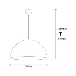 Berceste 234-S riippuvalaisin Ø50cm valkoinen/kultainen
