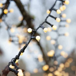 Berry Mini -LED-valoketju ajastimella, valkoinen