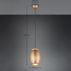 Bidar riippuvalaisin, Ø 15 cm, kahvinruskea, metallia