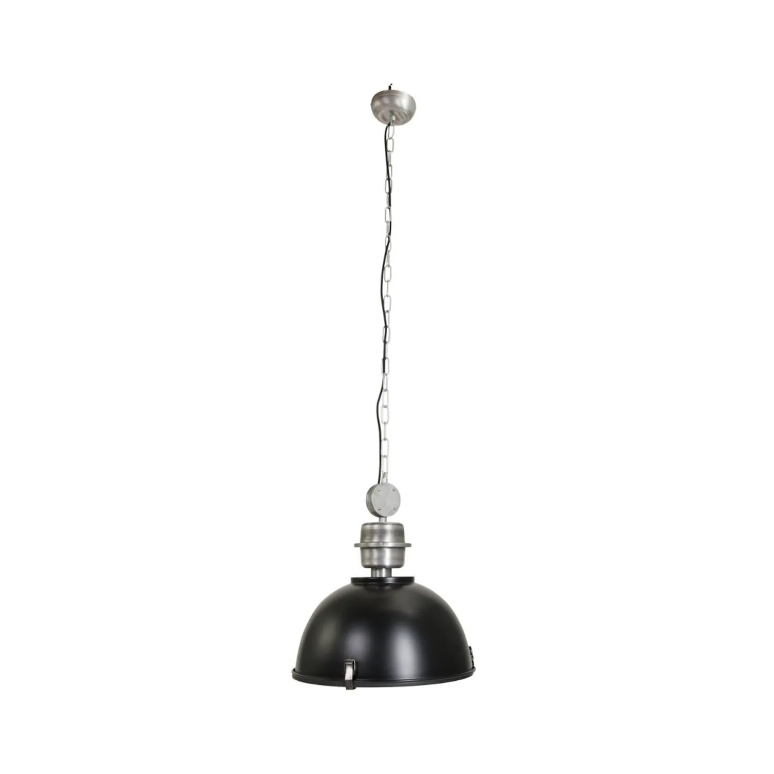 Bikkel-riippuvalaisin, Ø 42 cm, musta, metalli, lasi, E27
