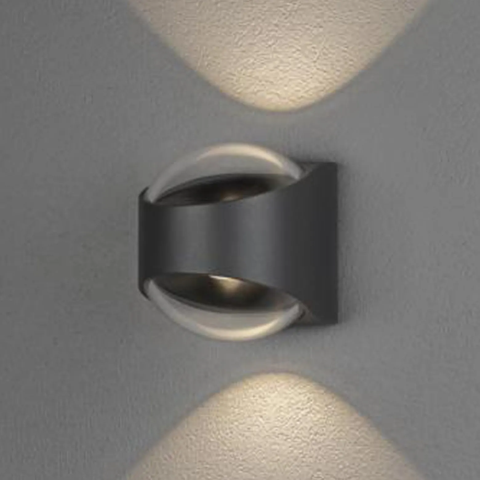 Bitonto-LED-ulkoseinävalo 2-lamppuinen antrasiitti