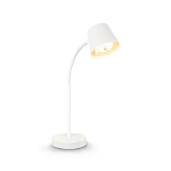 Biwo LED ladattava pöytävalaisin, valkoinen, kosketus himmennin, metallia